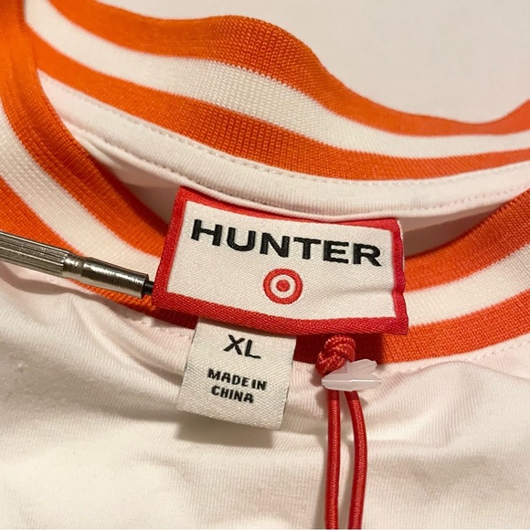 HUNTER for Target Contrast Trim White Orange Tank Top Shirt Women's Size XL - Picture 3 of 16